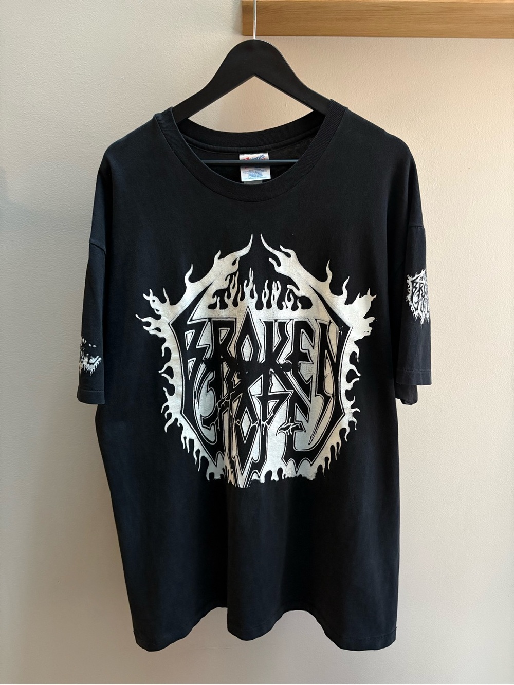 Broken Hope VTG 90s Hanes Heavyweight logo T-shirt XL Single Stitch
